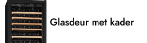 Glasdeur met zwart kader