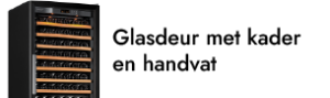 Glasdeur met kader en handvat