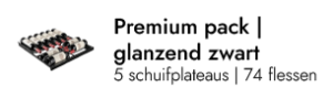 Premium pack glossy black - 74 flessen
