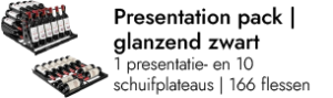 Presentation pack glossy black - 166 flessen